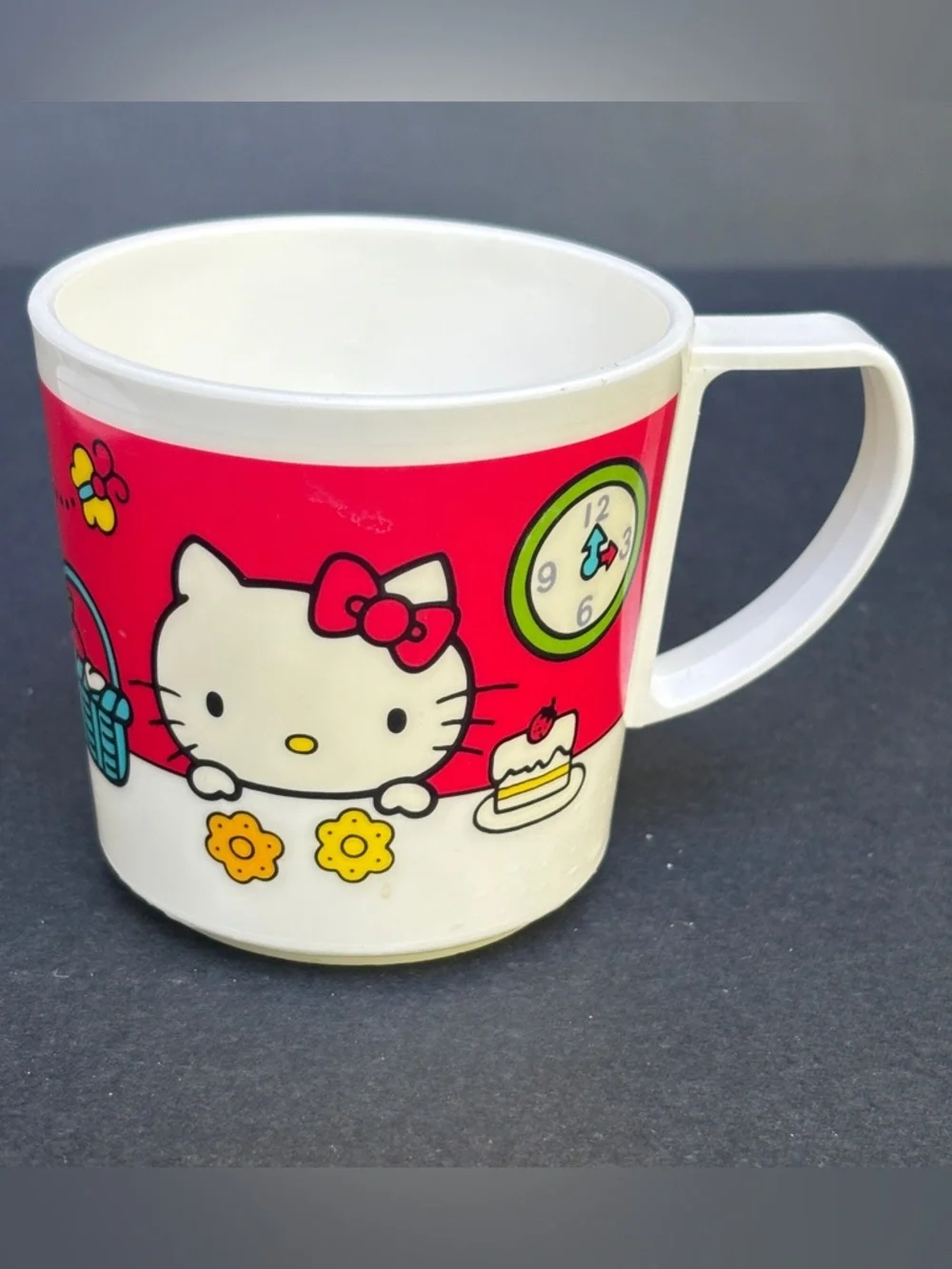 Vintage 1976 Sanrio HELLO KITTY Cup Plastic Melamine Mug Made in Japan